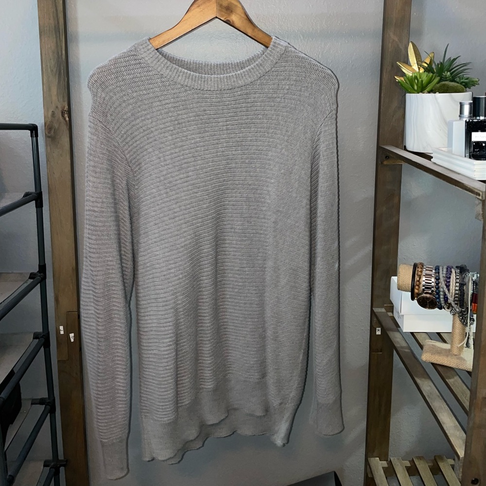 mens cotton thread crewneck sweater